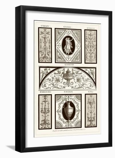 Sepia Pergolesi Panel I-Michel Pergolesi-Framed Art Print
