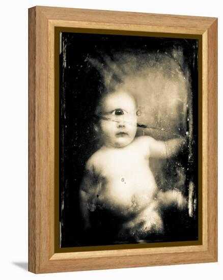 Sepia Photograph of Infant Cyclops-Clive Nolan-Framed Premier Image Canvas