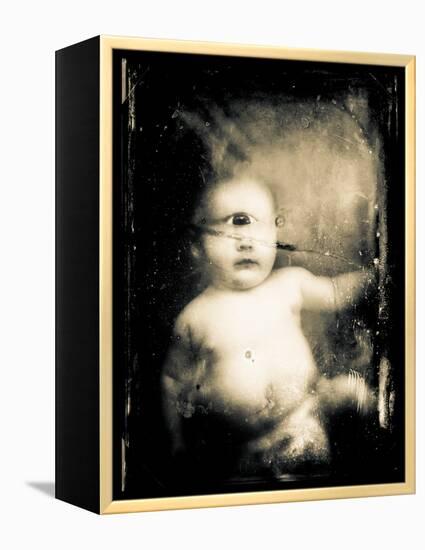 Sepia Photograph of Infant Cyclops-Clive Nolan-Framed Premier Image Canvas