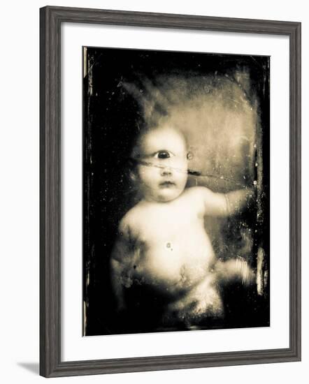 Sepia Photograph of Infant Cyclops-Clive Nolan-Framed Photographic Print