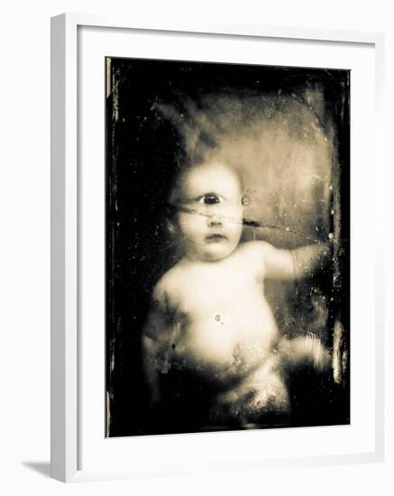 Sepia Photograph of Infant Cyclops-Clive Nolan-Framed Photographic Print