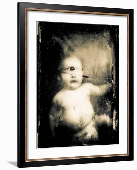 Sepia Photograph of Infant Cyclops-Clive Nolan-Framed Photographic Print