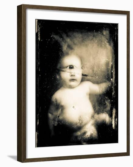 Sepia Photograph of Infant Cyclops-Clive Nolan-Framed Photographic Print