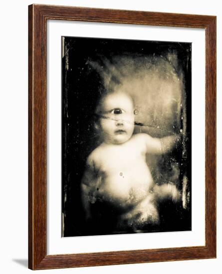 Sepia Photograph of Infant Cyclops-Clive Nolan-Framed Photographic Print