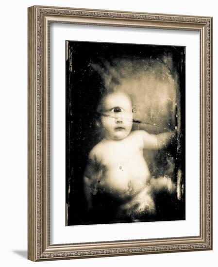 Sepia Photograph of Infant Cyclops-Clive Nolan-Framed Photographic Print