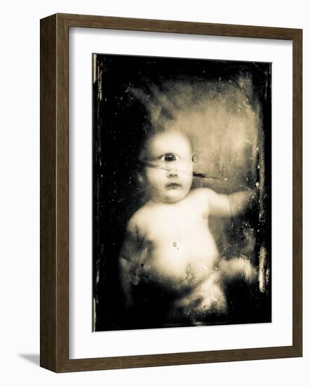 Sepia Photograph of Infant Cyclops-Clive Nolan-Framed Photographic Print