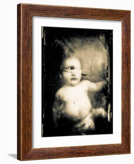 Sepia Photograph of Infant Cyclops-Clive Nolan-Framed Photographic Print