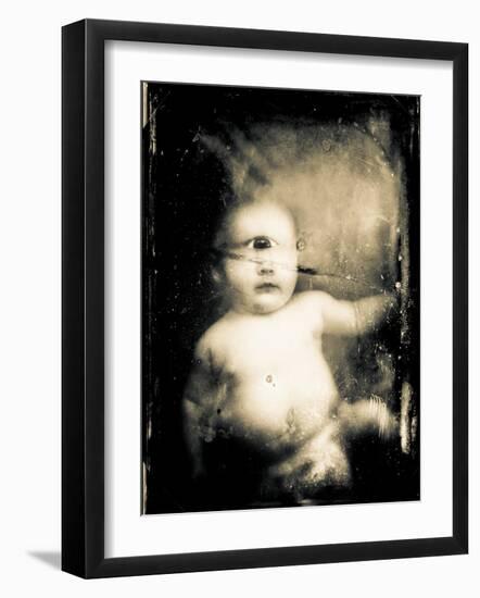 Sepia Photograph of Infant Cyclops-Clive Nolan-Framed Photographic Print