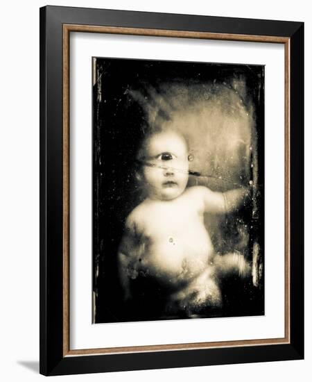 Sepia Photograph of Infant Cyclops-Clive Nolan-Framed Photographic Print