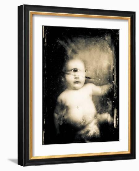 Sepia Photograph of Infant Cyclops-Clive Nolan-Framed Photographic Print