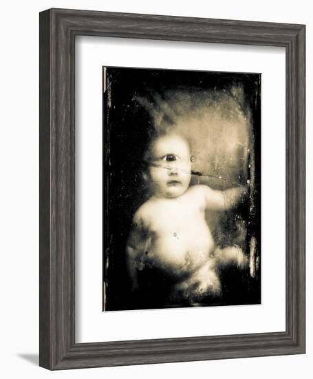 Sepia Photograph of Infant Cyclops-Clive Nolan-Framed Photographic Print