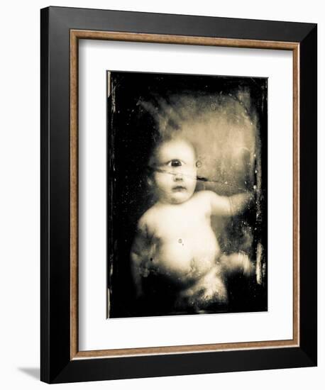 Sepia Photograph of Infant Cyclops-Clive Nolan-Framed Photographic Print