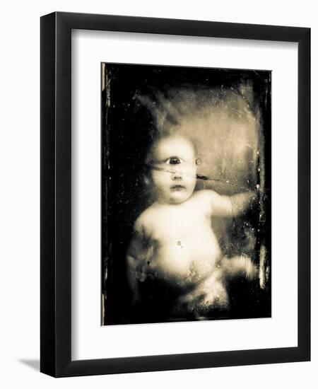 Sepia Photograph of Infant Cyclops-Clive Nolan-Framed Photographic Print