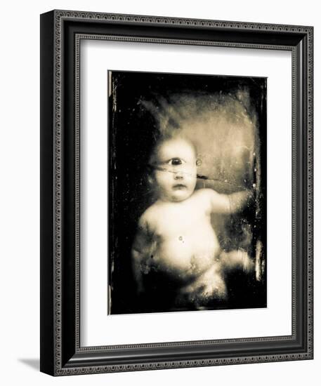 Sepia Photograph of Infant Cyclops-Clive Nolan-Framed Photographic Print