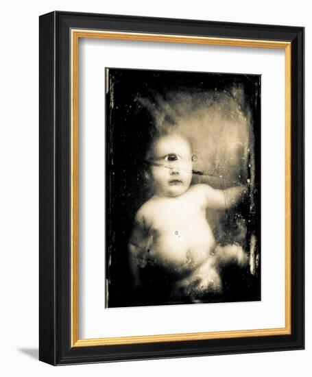 Sepia Photograph of Infant Cyclops-Clive Nolan-Framed Photographic Print