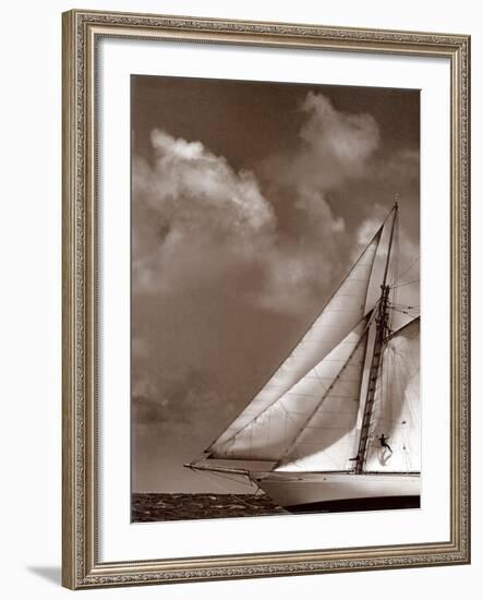 Sepia Sails II-Cory Silken-Framed Art Print