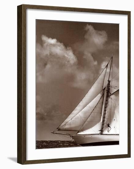 Sepia Sails II-Cory Silken-Framed Art Print