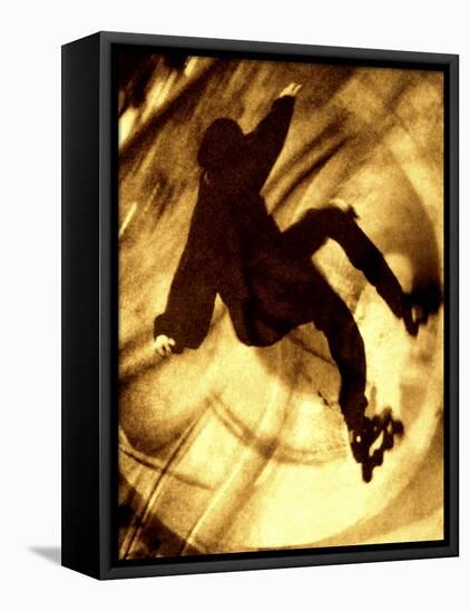 Sepia Toned Skater-null-Framed Premier Image Canvas