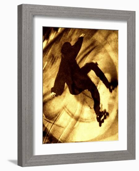 Sepia Toned Skater-null-Framed Photographic Print