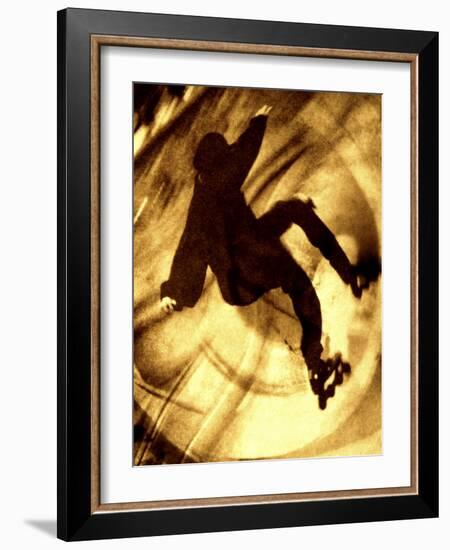 Sepia Toned Skater-null-Framed Photographic Print