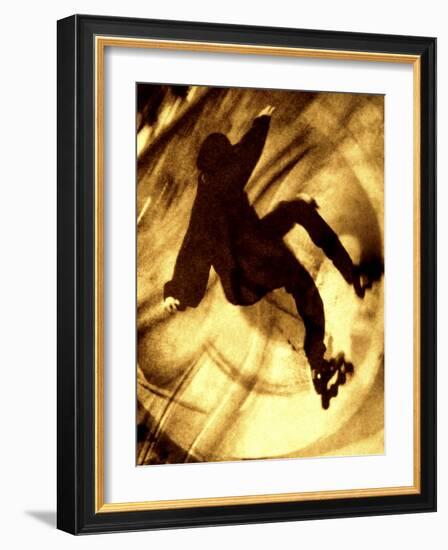 Sepia Toned Skater-null-Framed Photographic Print