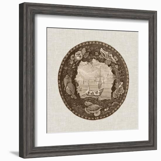 Sepia Transferware III-Vision Studio-Framed Art Print