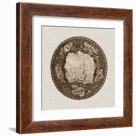 Sepia Transferware III-Vision Studio-Framed Art Print