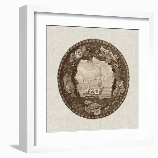 Sepia Transferware III-Vision Studio-Framed Art Print