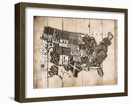 Sepia Wood USA-Jace Grey-Framed Art Print