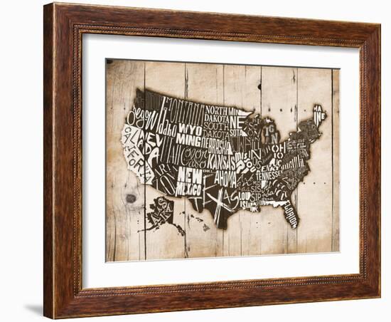 Sepia Wood USA-Jace Grey-Framed Art Print