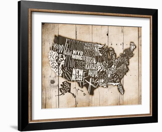 Sepia Wood USA-Jace Grey-Framed Art Print