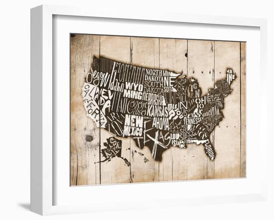 Sepia Wood USA-Jace Grey-Framed Art Print