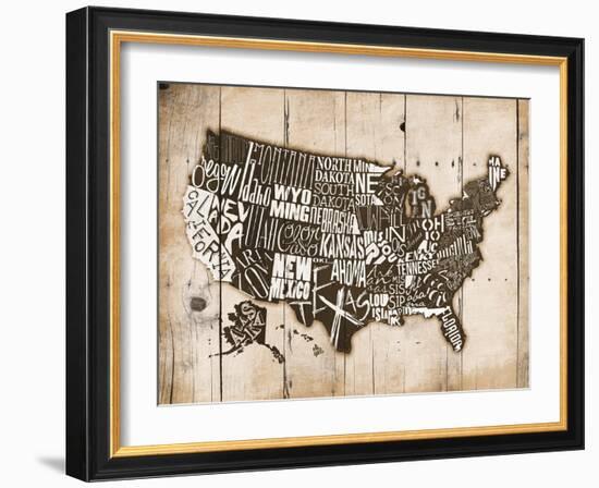 Sepia Wood USA-Jace Grey-Framed Art Print