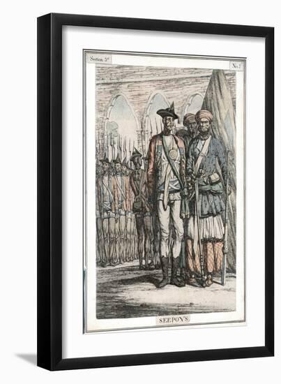 Sepoys, Native Troops Employed by East India Company, 19th Century-null-Framed Giclee Print