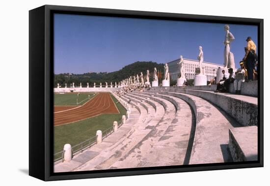 September 1, 1960: Shot of the Olympic Track and Field Stadium, 1960 Rome Summer Olympic Games-James Whitmore-Framed Premier Image Canvas