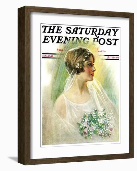 "September Bride," Saturday Evening Post Cover, September 25, 1926-William Haskell Coffin-Framed Giclee Print