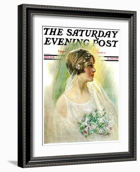 "September Bride," Saturday Evening Post Cover, September 25, 1926-William Haskell Coffin-Framed Giclee Print