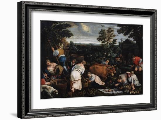 September (From the Series the Seasons), Late 16th or Early 17th Century-Leandro Bassano-Framed Giclee Print