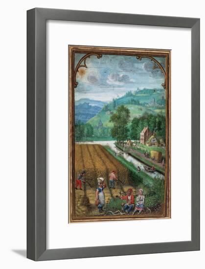 September Leaf from a Calender Book of Hours-Simon Benninck-Framed Giclee Print