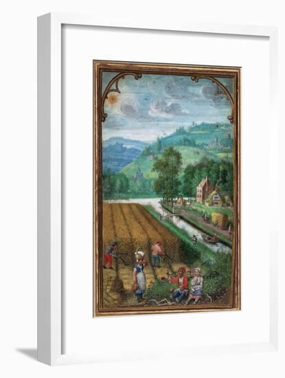 September Leaf from a Calender Book of Hours-Simon Benninck-Framed Giclee Print