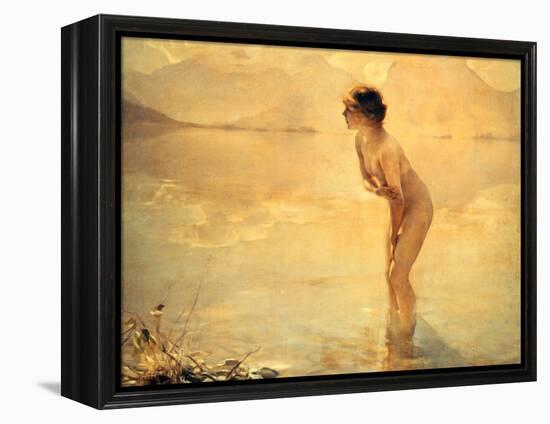 September Morn, 1912-Paul Chabas-Framed Premier Image Canvas