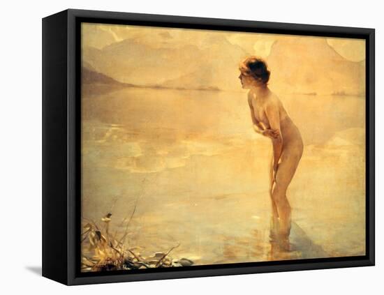 September Morn, 1912-Paul Chabas-Framed Premier Image Canvas