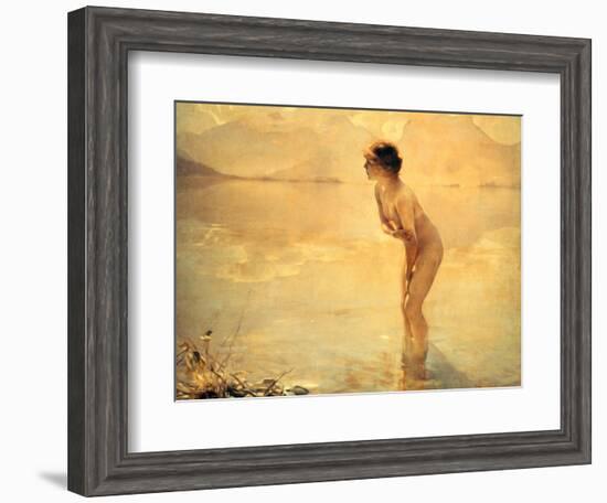 September Morn, 1912-Paul Chabas-Framed Giclee Print