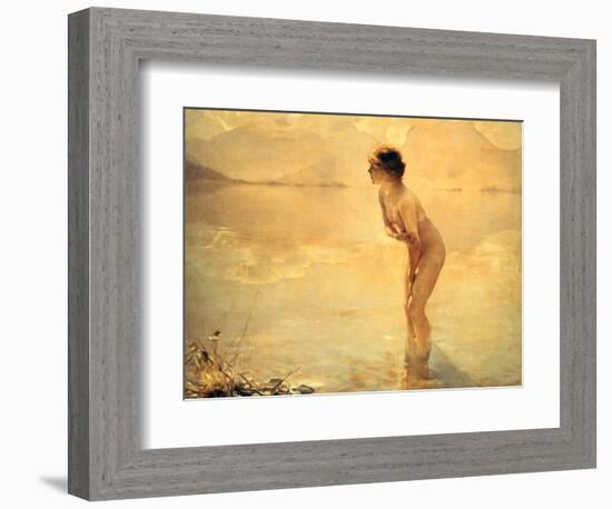 September Morn, 1912-Paul Chabas-Framed Giclee Print