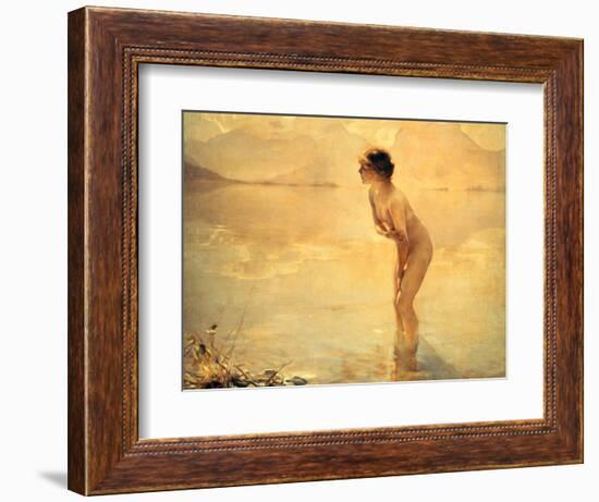 September Morn, 1912-Paul Chabas-Framed Giclee Print