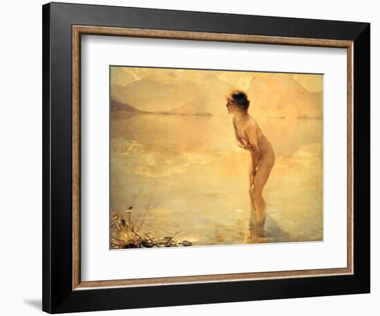 September Morn, 1912-Paul Chabas-Framed Giclee Print