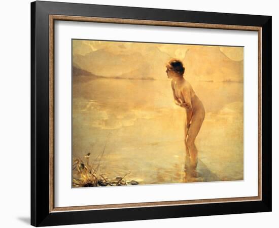 September Morn, 1912-Paul Chabas-Framed Giclee Print