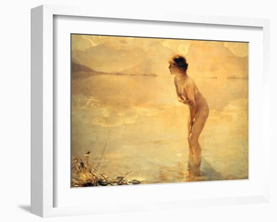 September Morn, 1912-Paul Chabas-Framed Giclee Print