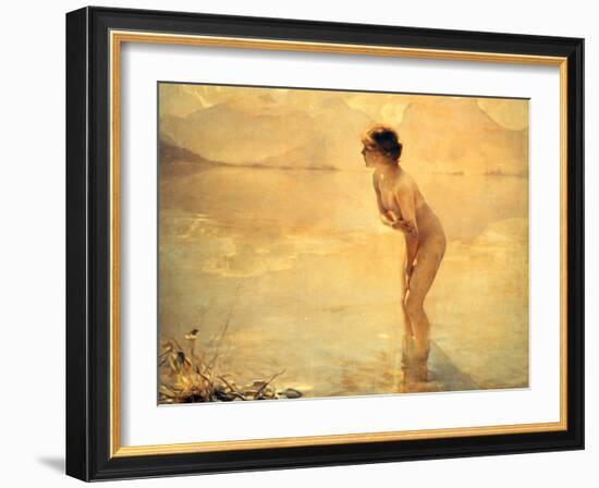 September Morn, 1912-Paul Chabas-Framed Giclee Print