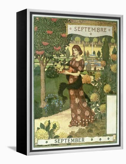 September-Eugene Grasset-Framed Premier Image Canvas